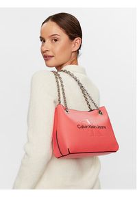 Calvin Klein Jeans Torebka Sculpted Shoulder Bag 24 Mono K60K607831 Różowy. Kolor: różowy. Materiał: skórzane #4