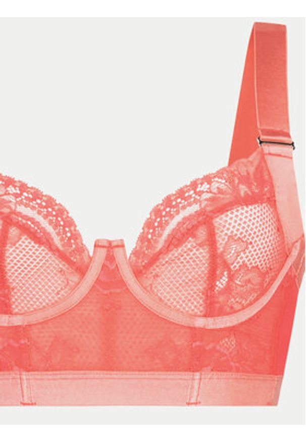 Hunkemöller Biustonosz z fiszbiną Hana 204675 Różowy. Kolor: różowy. Materiał: syntetyk