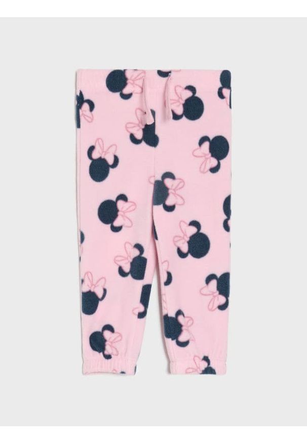 Sinsay - Spodnie dresowe Minnie - różowy. Kolor: różowy. Materiał: dresówka