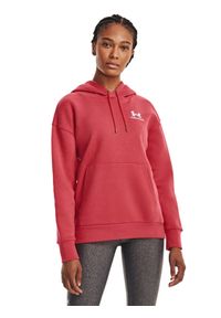 Under Armour Bluza Essential Fleece Hoodie 1373033 Czerwony Regular Fit. Kolor: czerwony