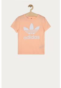 adidas Originals - T-shirt dziecięcy 128-164 cm. Okazja: na co dzień. Kolor: różowy. Materiał: bawełna, dzianina. Wzór: nadruk. Styl: casual #1