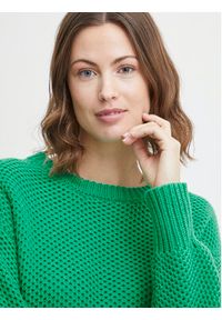 Fransa Sweter 20611827 Zielony Regular Fit. Kolor: zielony. Materiał: bawełna #8