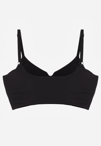 Born2be - Czarny Bezszwowy Biustonosz Bez Fiszbin z Elastycznego Materiału Edalith. Kolor: czarny. Materiał: materiał #5