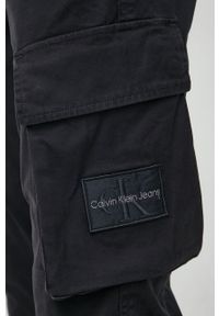 Calvin Klein Jeans spodnie męskie kolor czarny dopasowane. Kolor: czarny #2