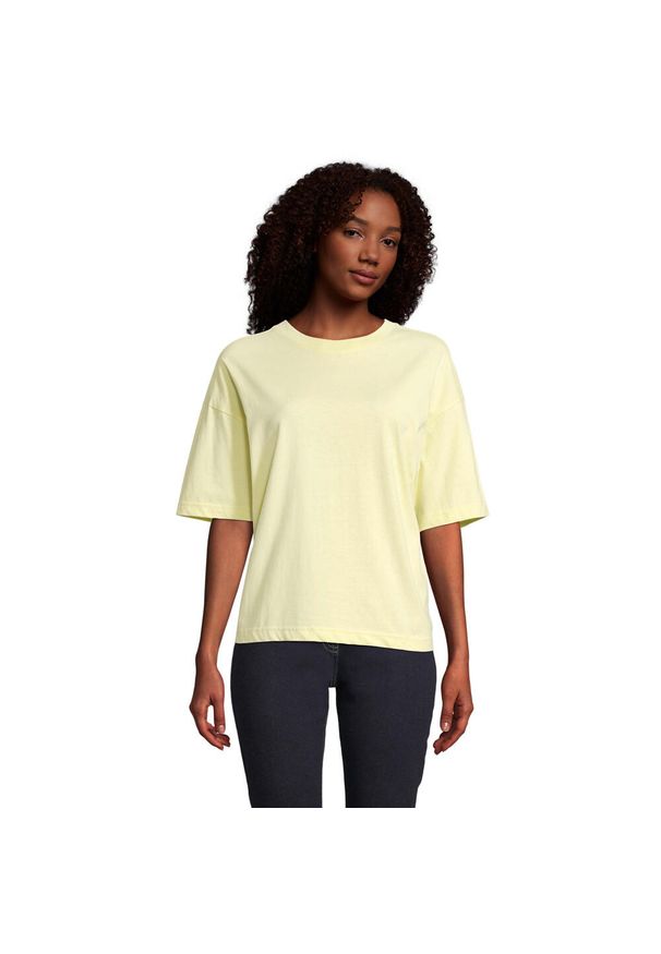SOL'S - Koszulka Damska Boxy Oversized T-shirt. Kolor: żółty