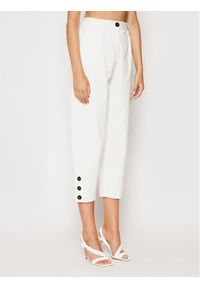 Imperial Spodnie materiałowe P2D0BNP Biały Relaxed Fit. Kolor: biały. Materiał: materiał, bawełna #1