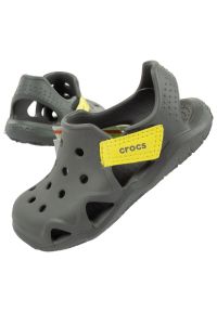 Sandały Crocs Swiftwater Jr 204021-08I zielone. Zapięcie: rzepy. Kolor: zielony. Materiał: guma, materiał, tworzywo sztuczne #2