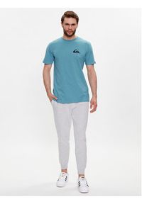 Quiksilver T-Shirt Mini Logo EQYZT07215 Niebieski Regular Fit. Kolor: niebieski. Materiał: bawełna #4