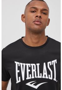 EVERLAST - Everlast T-shirt kolor czarny z nadrukiem. Okazja: na co dzień. Kolor: czarny. Materiał: dzianina. Wzór: nadruk. Styl: casual