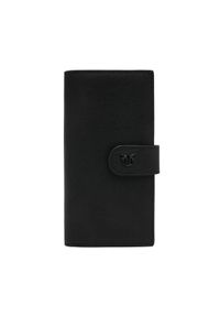 Pinko - PINKO Duży Portfel Damski Continental Wallet PE 25 PCPL 104354 A29P Czarny. Kolor: czarny. Materiał: skóra