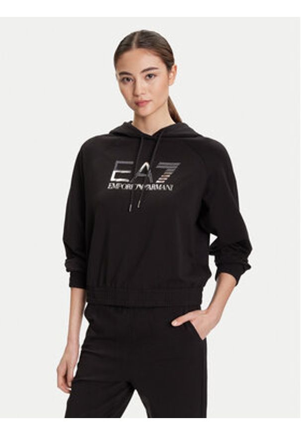 EA7 Emporio Armani Dres 7W000687 AF12502 MC026 Czarny Regular Fit. Kolor: czarny. Materiał: bawełna