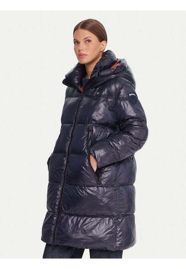 Blauer Płaszcz zimowy 25WBLDK02192 Granatowy Regular Fit. Kolor: niebieski. Materiał: syntetyk. Sezon: zima
