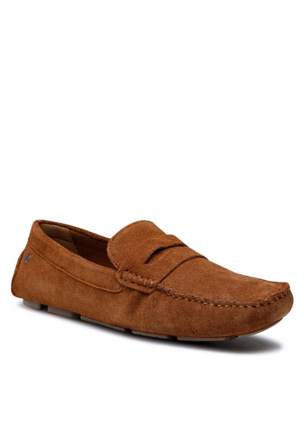 Jack & Jones - Jack&Jones Mokasyny Jfwjensen Suede Loafer 12203636 Brązowy. Kolor: brązowy. Materiał: skóra, zamsz