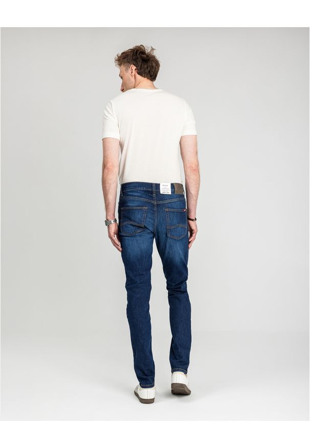 Męskie Spodnie Jeansowe Mustang Style Tramper Tapered Denim Blue 1018016 5000 882