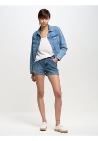 Big-Star - Szorty damskie jeansowe Ayako 348. Kolor: niebieski. Materiał: jeans. Długość: krótkie. Sezon: zima, jesień