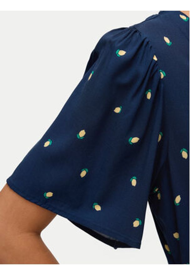 Vero Moda Sukienka letnia Alba 10292845 Granatowy Regular Fit. Kolor: niebieski. Materiał: wiskoza. Sezon: lato