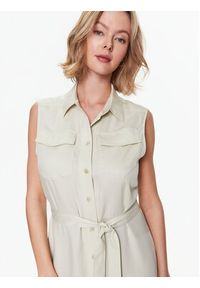 Calvin Klein Sukienka koszulowa K20K205204 Zielony Regular Fit. Kolor: zielony. Materiał: lyocell. Typ sukienki: koszulowe