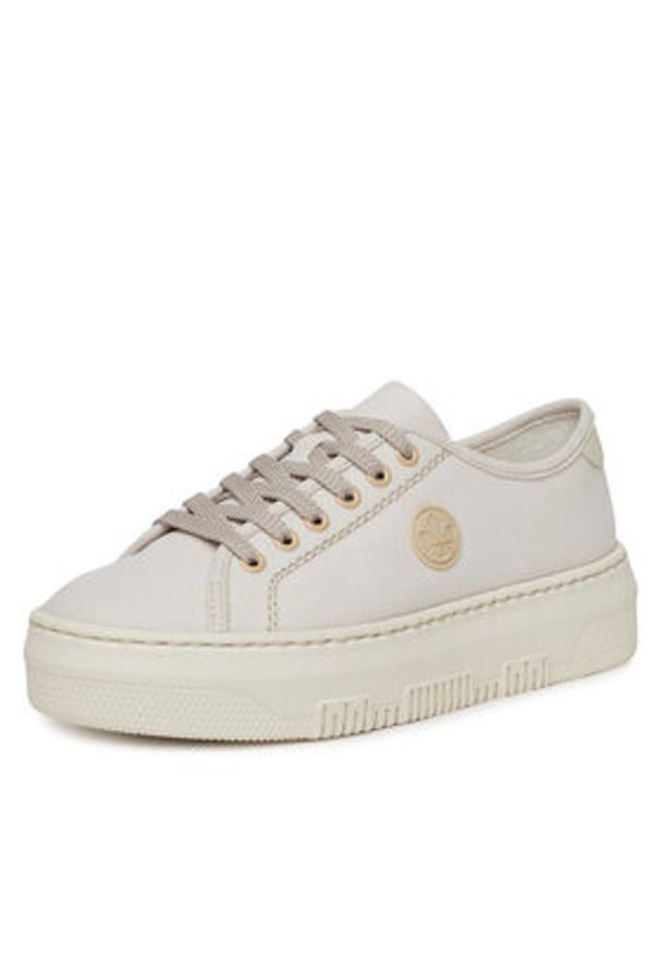Rieker Sneakersy M1926-80 Biały. Kolor: biały. Materiał: materiał