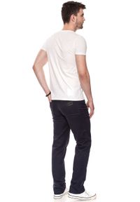 Wrangler - KOSZULKA WRANGLER OVERDYE TEE OFFWHITE W7B36EB02. Wzór: nadruk