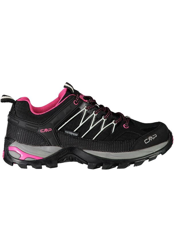 Buty trekkingowe damskie CMP Rigel Low WP. Kolor: wielokolorowy, różowy, czarny. Materiał: zamsz, skóra