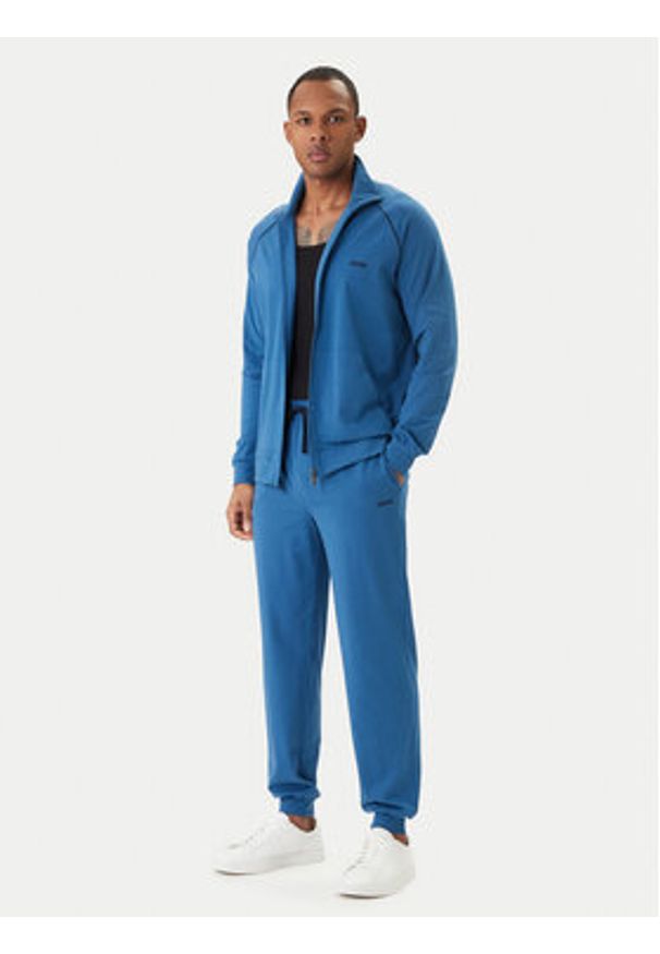 BOSS Spodnie dresowe Mix&Match 50515305 Niebieski Regular Fit. Kolor: niebieski. Materiał: bawełna