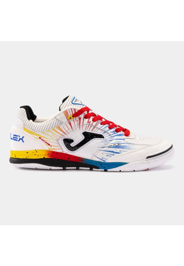 Joma - Buty halowe do piłki nożnej męskie, Top Flex 24 TOPW IN. Kolor: czerwony, biały, wielokolorowy. Materiał: syntetyk, materiał. Sport: piłka nożna