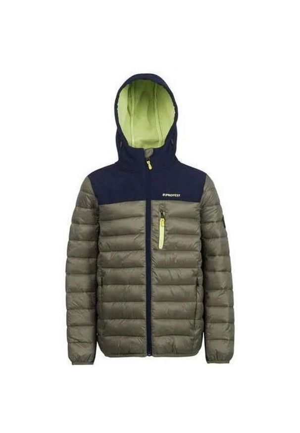 Dziecięca kurtka puchowa Protest Gonzo Outerwear. Kolor: zielony. Materiał: puch. Sezon: zima. Sport: narciarstwo