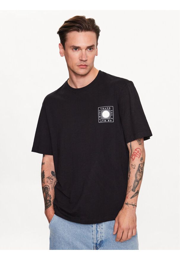 s.Oliver T-Shirt 2129466 Czarny Regular Fit. Kolor: czarny. Materiał: bawełna