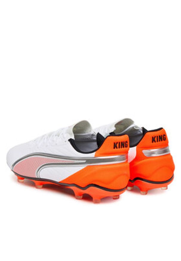 Puma Buty do piłki nożnej King Match Fg/Ag 108832 01 Biały. Kolor: biały. Materiał: skóra