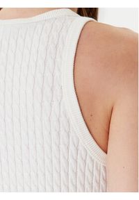 TOMMY HILFIGER - Tommy Hilfiger Top WW0WW45706 Écru Slim Fit. Materiał: bawełna #4