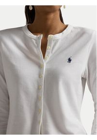 Polo Ralph Lauren Kardigan 211941175004 Biały Slim Fit. Typ kołnierza: polo. Kolor: biały. Materiał: bawełna #4