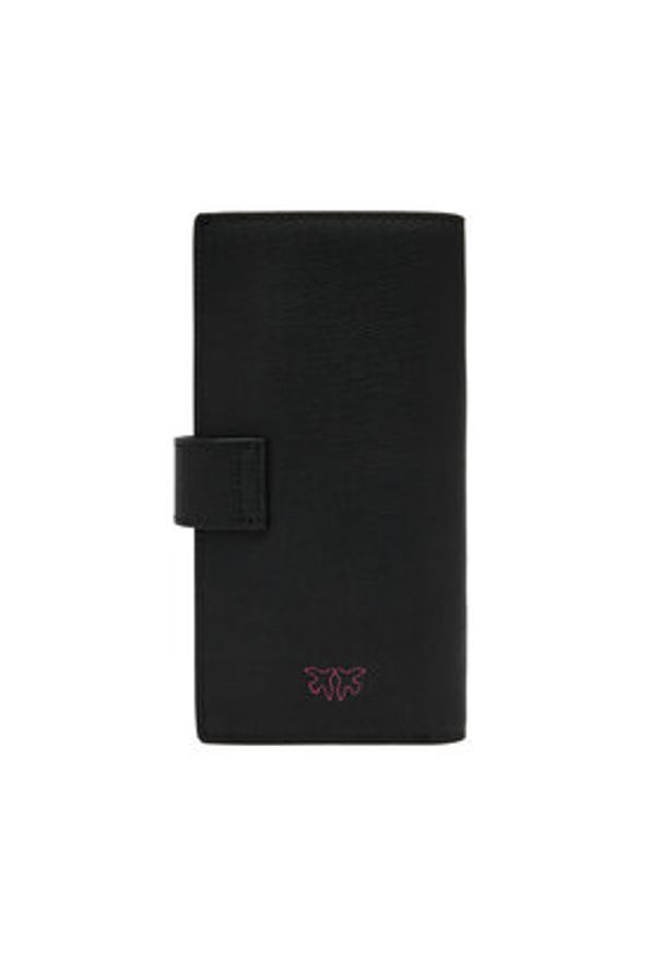 Pinko - PINKO Duży Portfel Damski Continental Wallet PE 25 PCPL 104354 A29P Czarny. Kolor: czarny. Materiał: skóra
