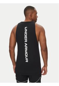 Under Armour Tank top Zone 1361901 Czarny Loose Fit. Kolor: czarny. Materiał: bawełna, syntetyk #3