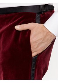 BOSS - Boss Spodnie garniturowe H-Genius-Tux-231 50484723 Bordowy Slim Fit. Kolor: czerwony. Materiał: bawełna #5