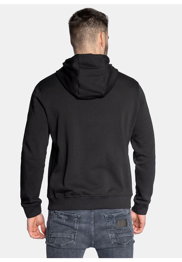 Bluza z kapturem męska czarna Armani Exchange 8NZM95 ZJKRZ 1200. Typ kołnierza: kaptur. Kolor: czarny. Styl: sportowy