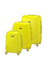 Betlewski - Zestaw walizek BETLEWSKI ZEST BWA-001 3 żółty. Kolor: żółty. Materiał: materiał