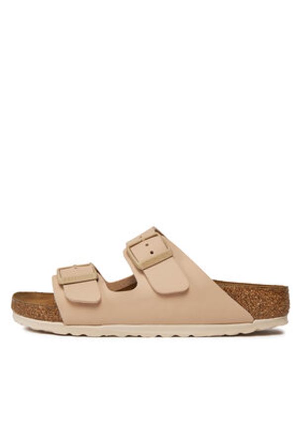 Birkenstock Klapki Arizona Birko-Flor 1027723 Beżowy. Kolor: beżowy. Materiał: skóra