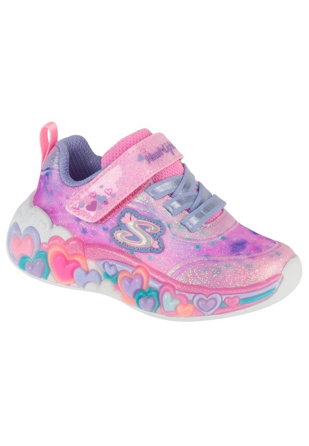 skechers - Buty sportowe Sneakersy dziewczęce, Eternal Heart Lights. Kolor: różowy. Model: Skechers Sport. Sport: turystyka piesza