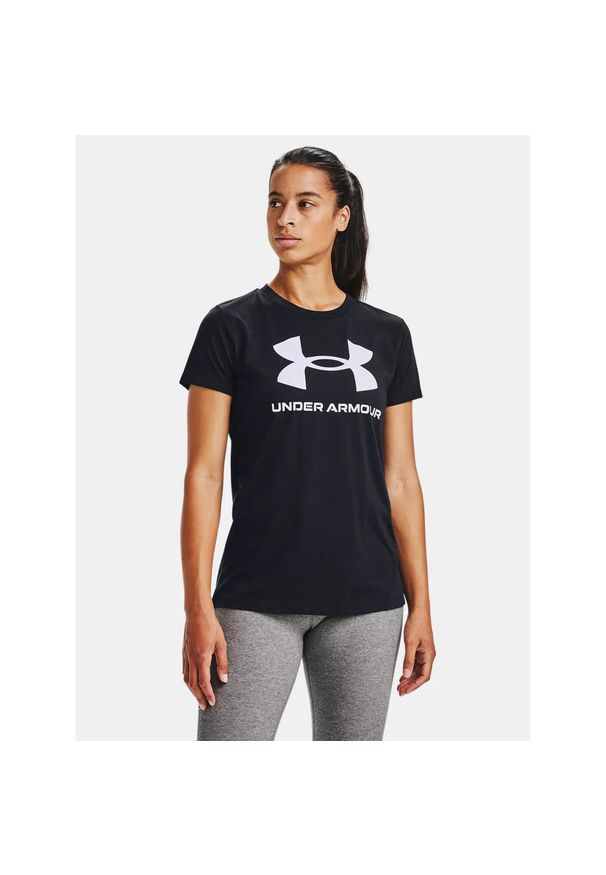 Under Armour - Koszulka fitness damska UNDER ARMOUR 1356305 z krótkim rękawem. Kolor: czarny. Długość rękawa: krótki rękaw. Długość: krótkie. Sport: fitness