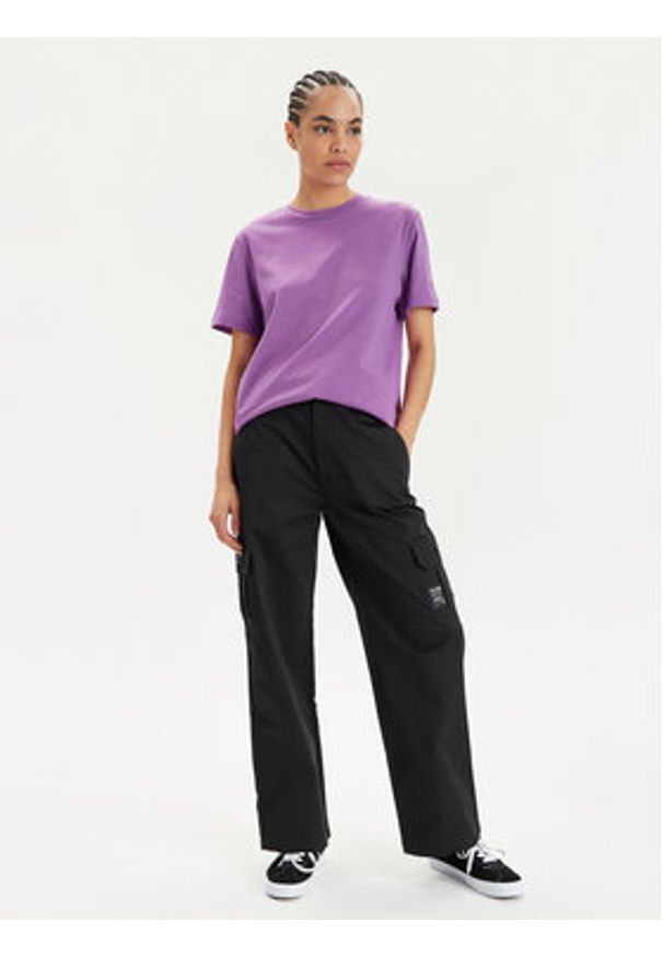 Champion T-Shirt 117207 Fioletowy Oversize. Kolor: fioletowy. Materiał: bawełna