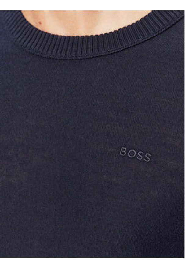 BOSS - Boss Sweter Avac_C 50501762 Granatowy Regular Fit. Kolor: niebieski. Materiał: wełna, syntetyk