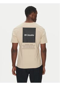 columbia - Columbia T-Shirt Barton Springs™ 2058331 Beżowy Regular Fit. Kolor: beżowy. Materiał: bawełna