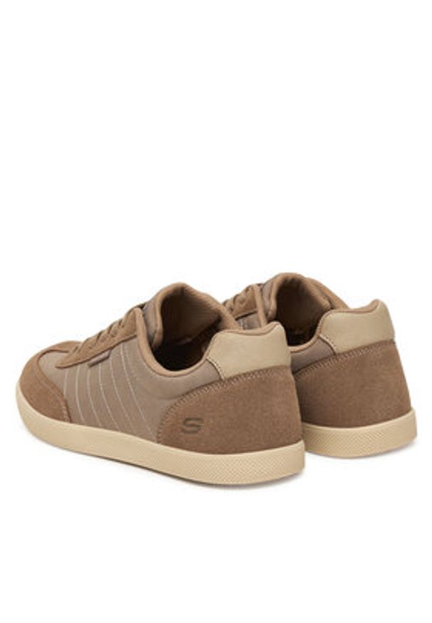 skechers - Skechers Sneakersy Placer 210824/TPE Beżowy. Kolor: beżowy. Materiał: zamsz, skóra