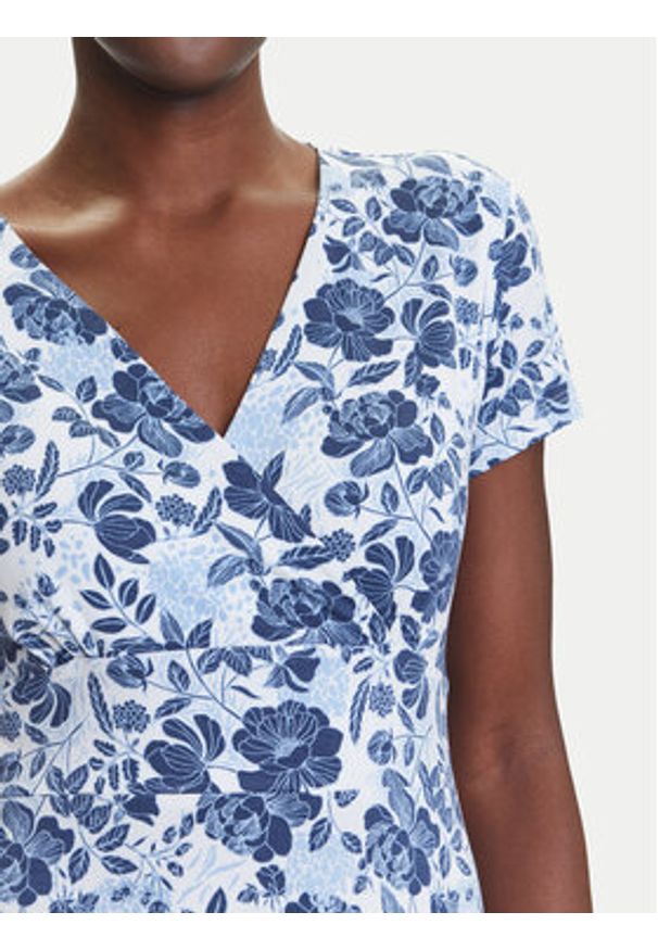 Olsen Sukienka codzienna 13002031 Niebieski Regular Fit. Okazja: na co dzień. Kolor: niebieski. Materiał: wiskoza. Typ sukienki: proste. Styl: casual