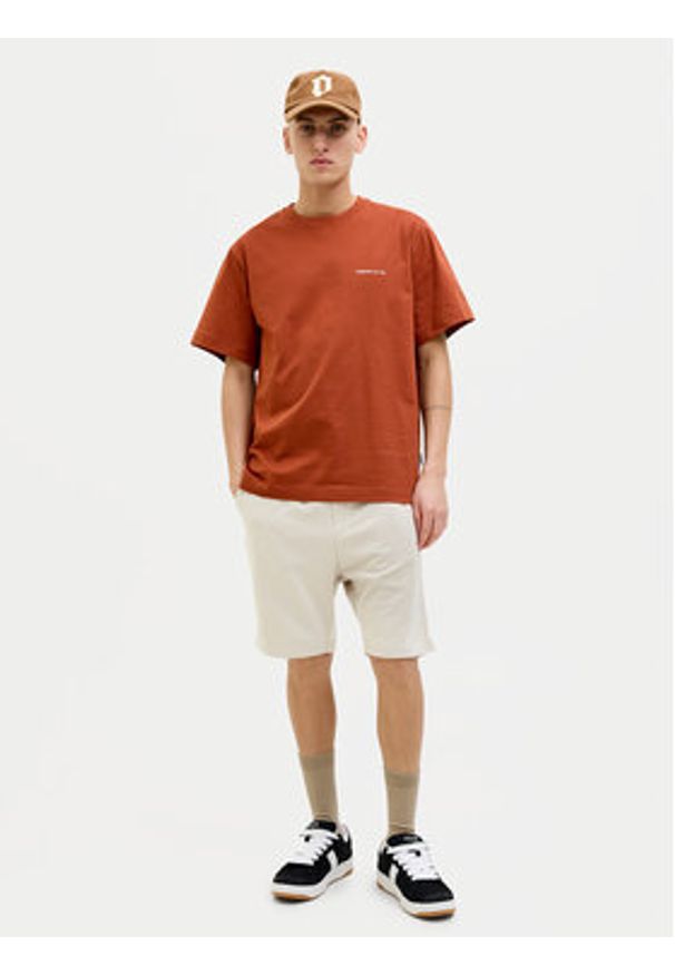 Jack & Jones - Jack&Jones Szorty sportowe Gordon 12249285 Beżowy Regular Fit. Kolor: beżowy. Materiał: syntetyk, bawełna. Styl: sportowy