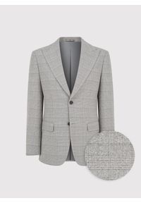 Pako Lorente - PAKO LORENTE – Szara marynarka garniturowa w kratkę. Kolor: szary. Materiał: poliester, wiskoza, elastan. Wzór: kratka #5