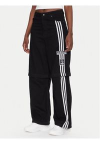 Adidas - adidas Jeansy Adibreak JD0082 Czarny Wide Leg. Kolor: czarny