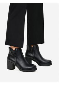 Clara Barson Botki CEO-WS6317-02 Czarny. Kolor: czarny. Materiał: skóra, materiał #4