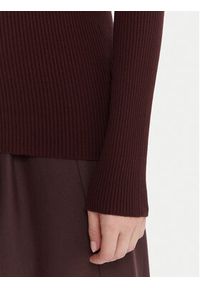 Kontatto Sweter 3M0809C Brązowy Slim Fit. Kolor: brązowy. Materiał: wiskoza #3