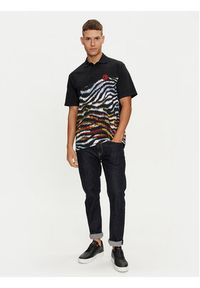 Just Cavalli Polo 76OAG6R1 Czarny Regular Fit. Typ kołnierza: polo. Kolor: czarny. Materiał: bawełna #2